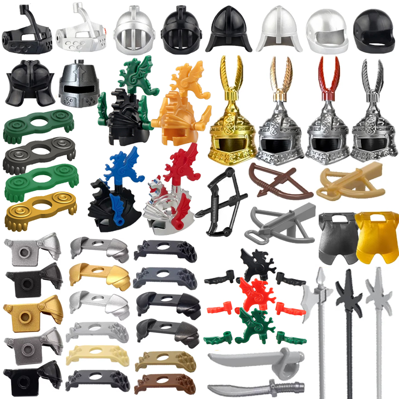 Lego Minifigure Holder - Mittelalterliche Burg Militär Ritter Baustein Soldat