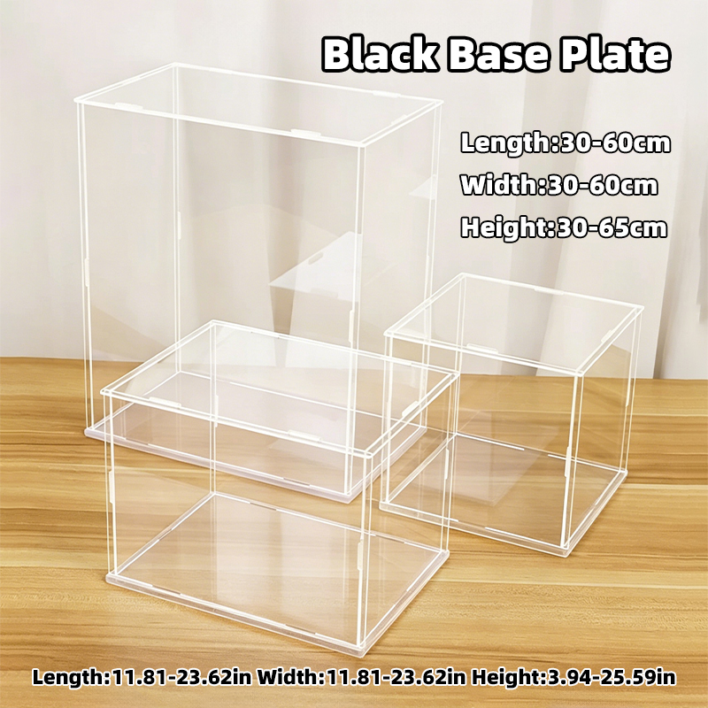 Display Case Acrylic - Vorgefertigte Klare Acryl-Vitrine Staubschutzbox Aufbewahrungsständer für