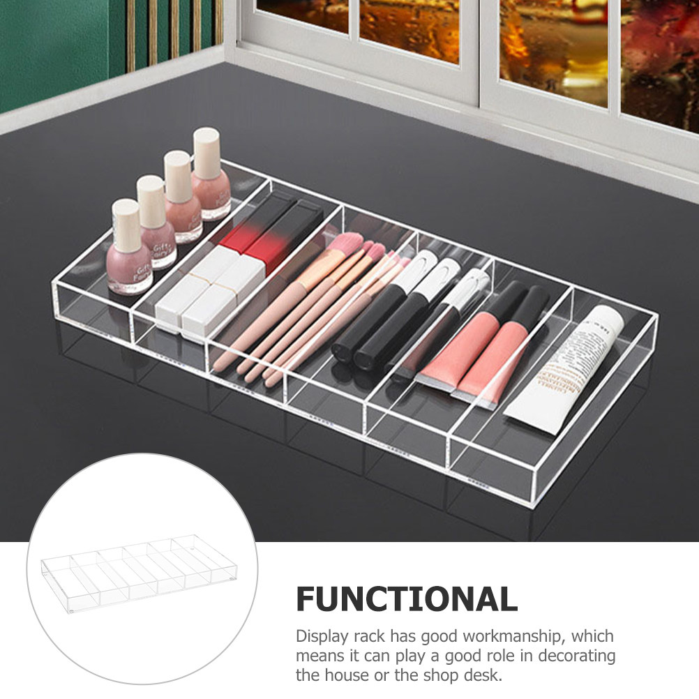 Display Case Acrylic - Klare Acryl-Sonnenbrillenablage mit 6 Fächern, Sonnenbrillen-Organizer,