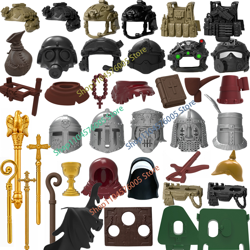 Lego Minifigure Holder - MOC Figuren Körperteile Bausteine Mittelalterlicher Ritter