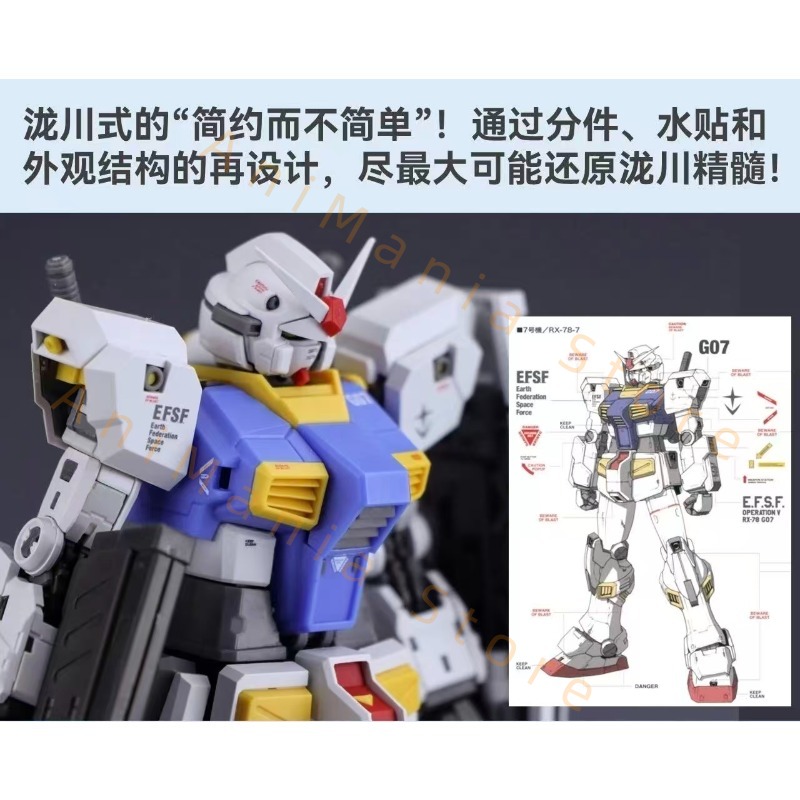 Neuer 107 1/144 RG RX-78-7 7.  – Bandai Model Gundam Rg Bewertung und Preis